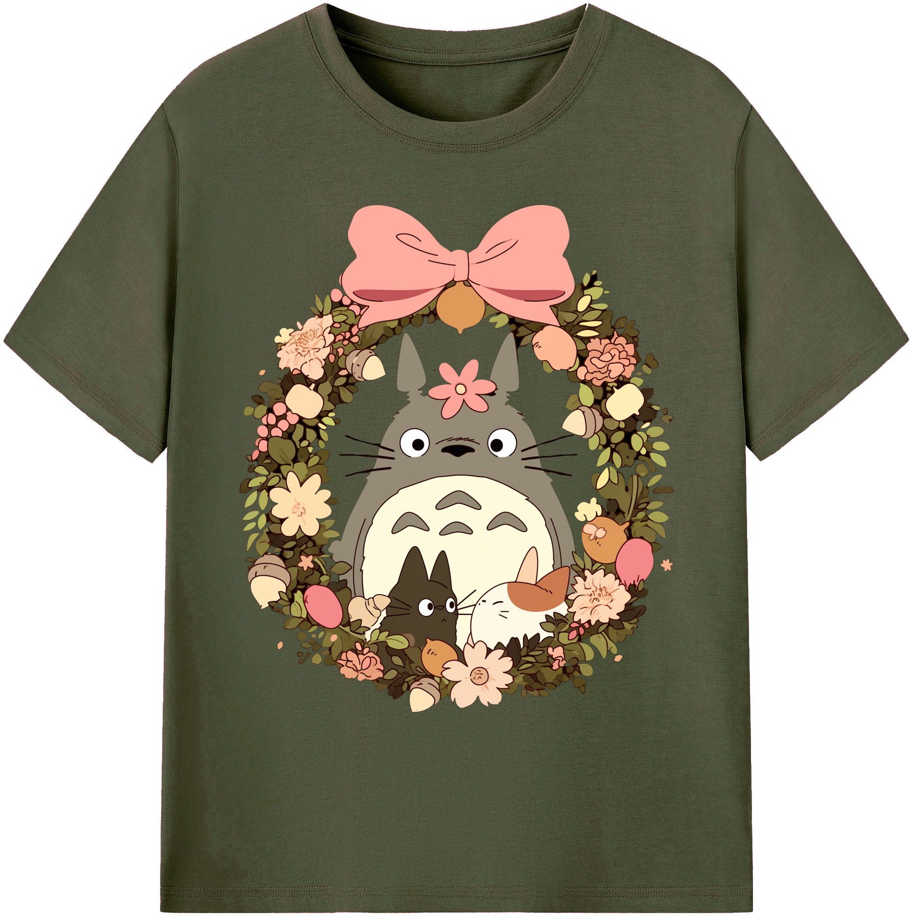 （画像用） となりのトトロ 草壁メイ 草壁サツキ My Neighbor Totoro Satsuki Kusakabe Mei Kusakabe 綿100％ メンズ半袖Tシャツ｜肌触りやわらか＆通気性